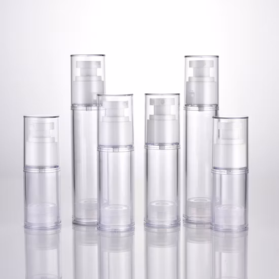 Botella de bomba Airless de suero de nuevo diseño con diferente loción y bomba de pulverización