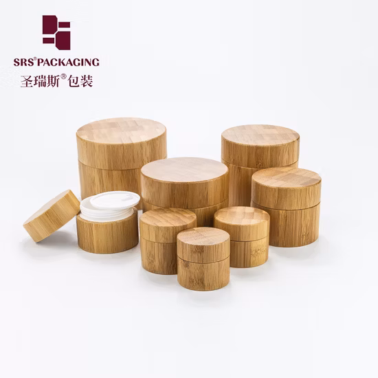 Bambú 15ml 30ml 50ml Embalaje Crema Suero Loción PET Cosmético sin aire Bomba de vidrio ámbar Gotero de plástico interno rollo sobre rodillo Aceite esencial Botella de spray de perfume